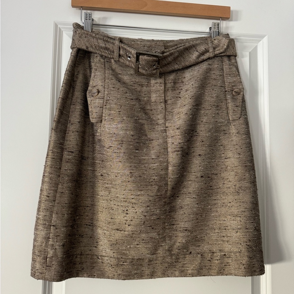 Tory Burch Belted Skirt Size 6 in Tan